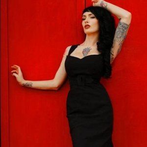Pinup Couture Jessica Dress in Bombshell Black